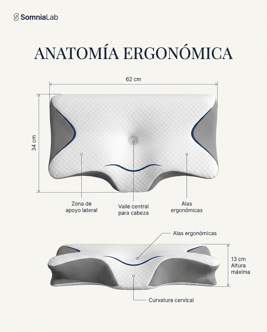 Almohada Cervical SomniaLab™ | Alivia el Dolor de Cuello en 7 Noches
